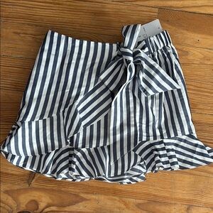 Forever 21 Blue and White Wrap Mini Skirt